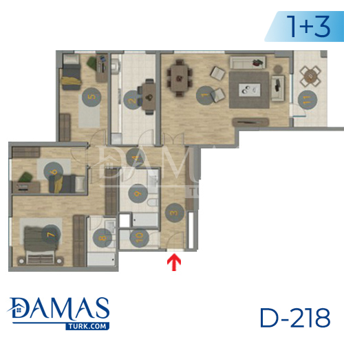 Damas Project D-218 in Istanbul - Floor plan picture  02