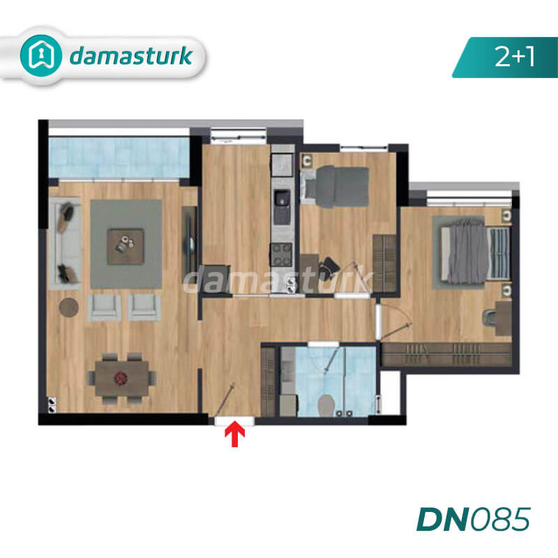 آپارتمانهای فروشی در آنتالیا - ترکیه - مجتمع DN085  || شرکت املاک داماس ترک 02