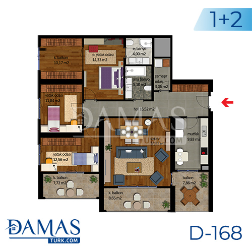 Damas Project D-168 in Istanbul - Floor plan picture  02