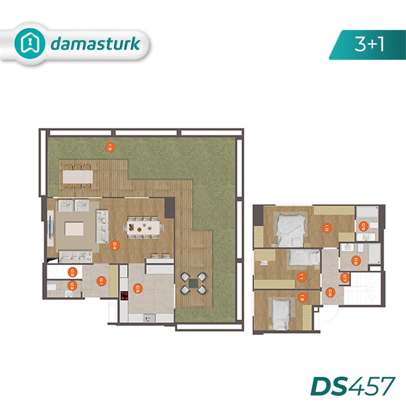 Apartments for sale in Kartal - Istanbul DS457 | damasturk Real Estate 02