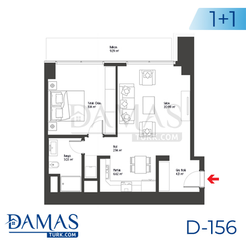 Damas Project D-156 in Istanbul - Floor plan picture 02