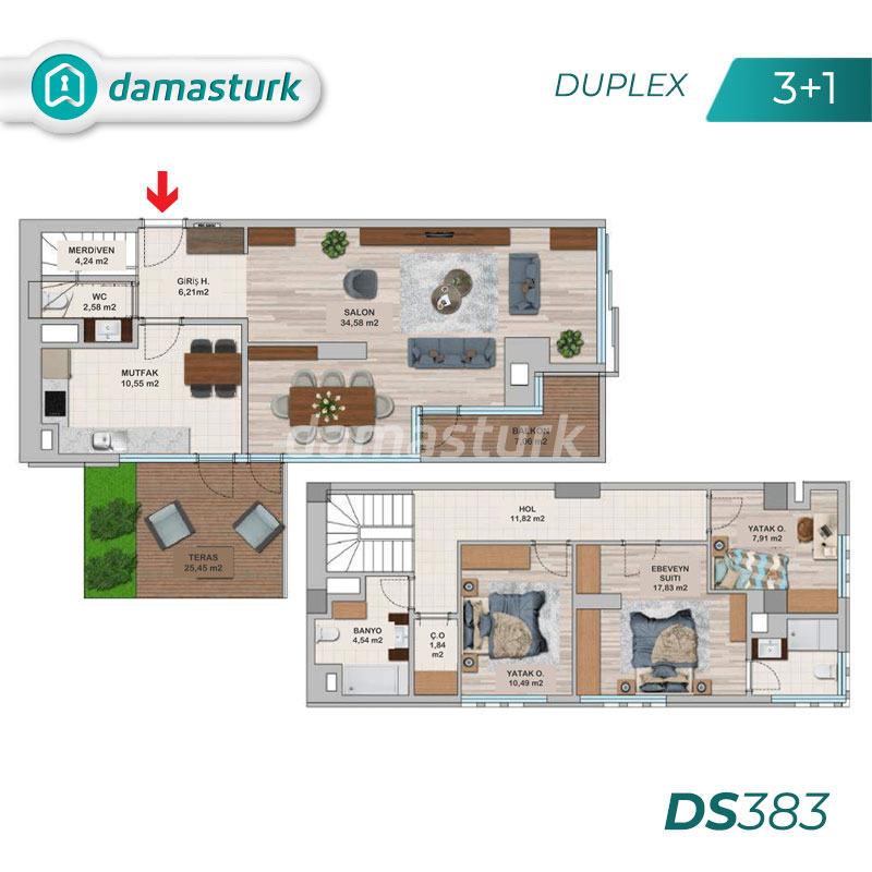 Appartements à vendre en Turquie - Istanbul - le complexe DS383  || damasturk immobilière  02