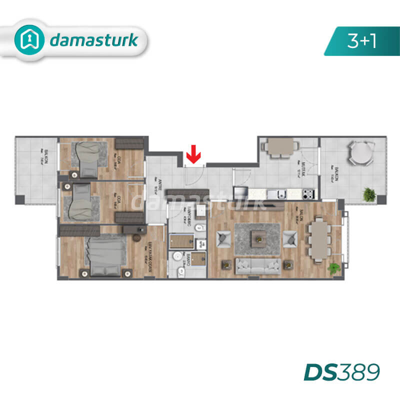 آپارتمانهای فروشی در ترکیه - استانبول - مجتمع  -  DS389  ||  داماس تورک أملاک 02