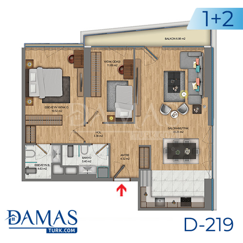 Damas Project D-219 in Istanbul - Floor plan picture  02