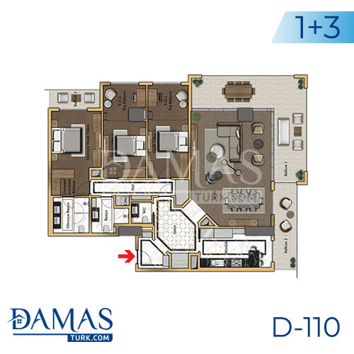 Damas Project D-110 in Istanbul - Floor plan picture 02