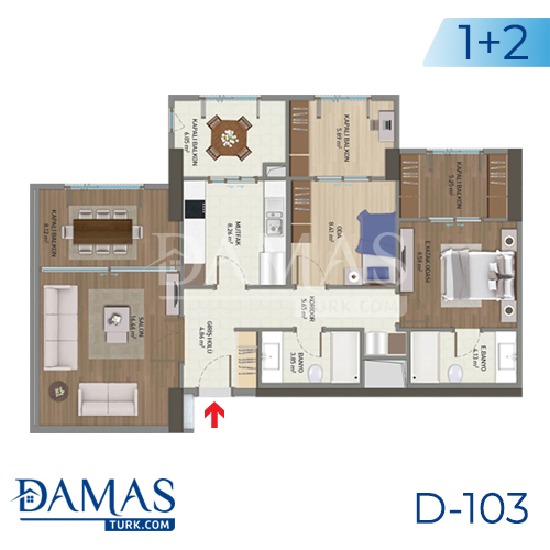 Damas Project D-103 in Istanbul - Floor plan picture 02