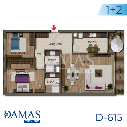 Damas Project D-615 in Antalya - Floor plan picture 02