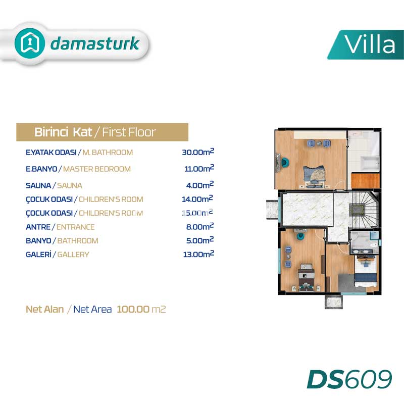 Villas à vendre à Büyükçekmece - Istanbul DS609 | damasturk Immobilier 02