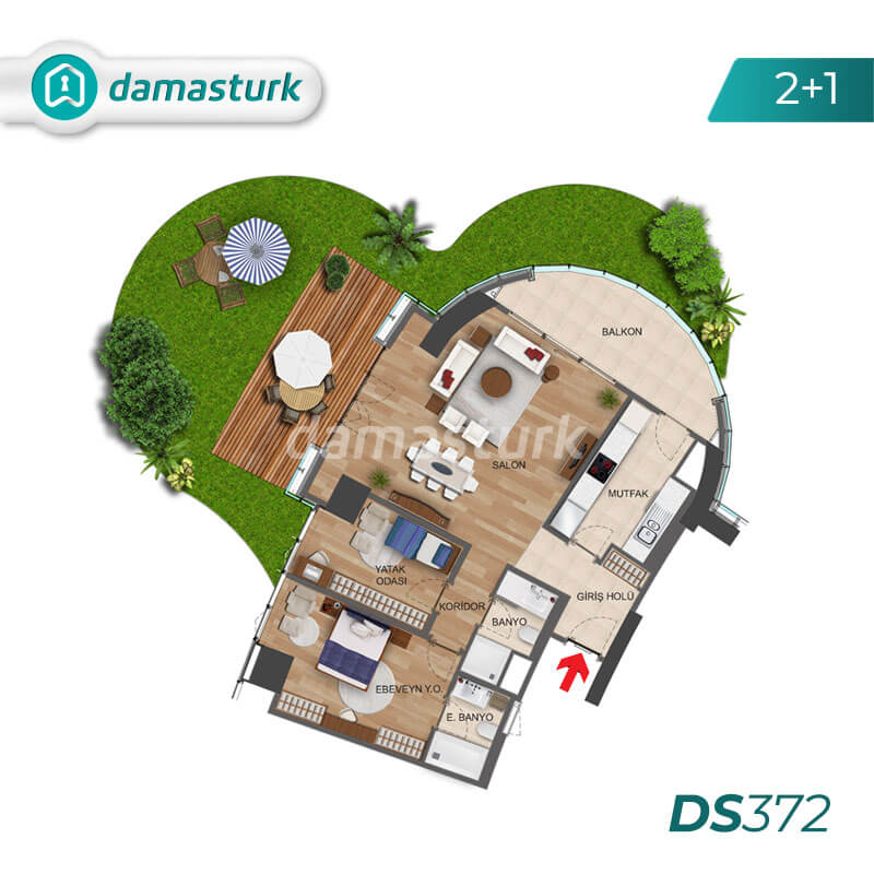 Apartments for sale in Turkey - Istanbul - the complex DS372  || damasturk Real Estate Company 02