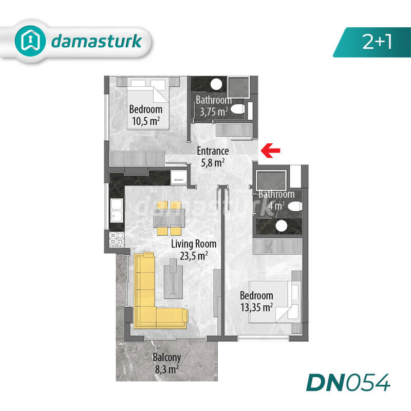  Apartments for sale in Antalya - Turkey - Complex DN054 || damasturk Real Estate Company 02