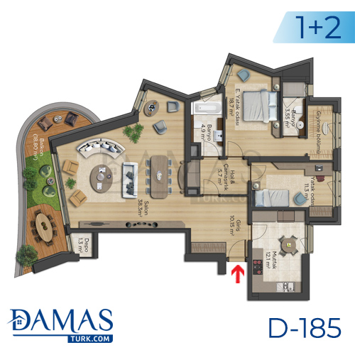مجمع داماس 185 في اسطنبول - صورة مخطط 02