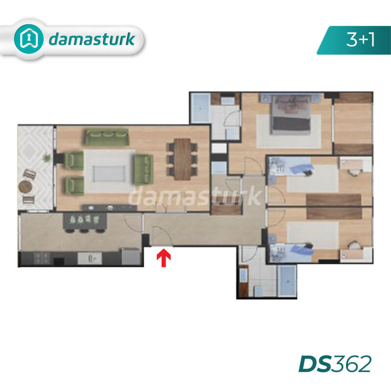 Apartments for sale in Turkey - Istanbul - the complex DS362  || damasturk Real Estate Company 02