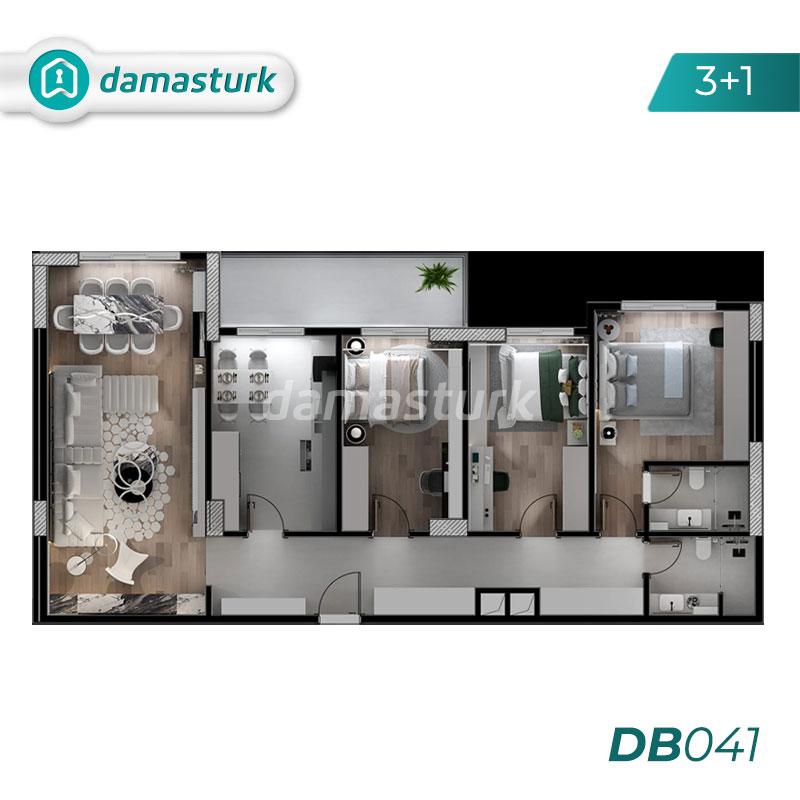Appartements à vendre à Bursa - Nilufer - DB041 || damasturk Immobilier 02