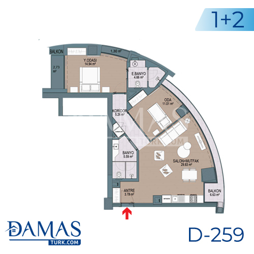 Damas Project D-259 in Istanbul - Floor plan picture 03
