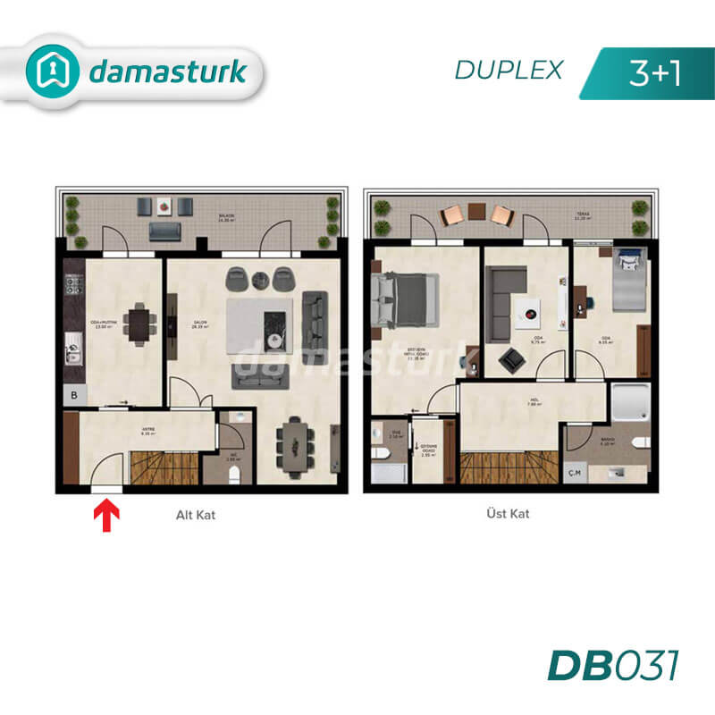 Apartments for sale in Bursa Turkey - complex DB031 || damasturk Real Estate Company 02