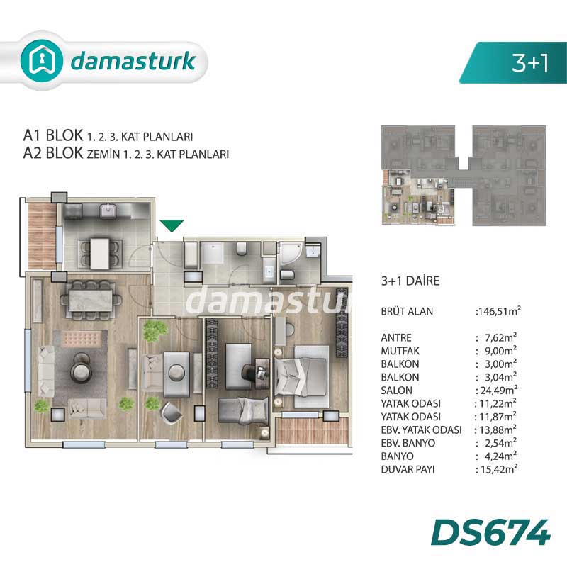 Appartements à vendre à Beylikdüzü - Istanbul DS674 | damasturk Immobilier 02