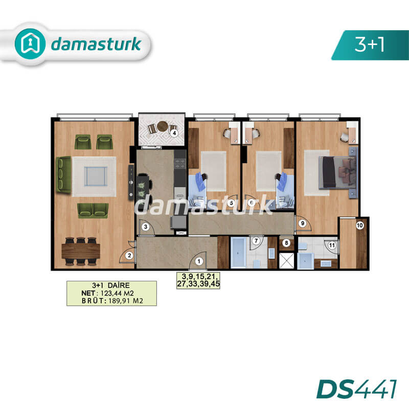شقق للبيع في بيليك دوزو - اسطنبول  DS441 | داماس تورك العقارية   01