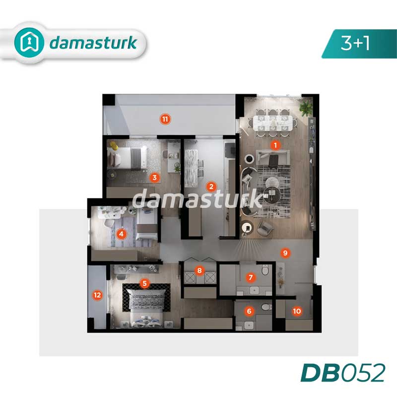 Apartments for sale in Nilüfer - Bursa DB052 | damasturk Real Estate 01