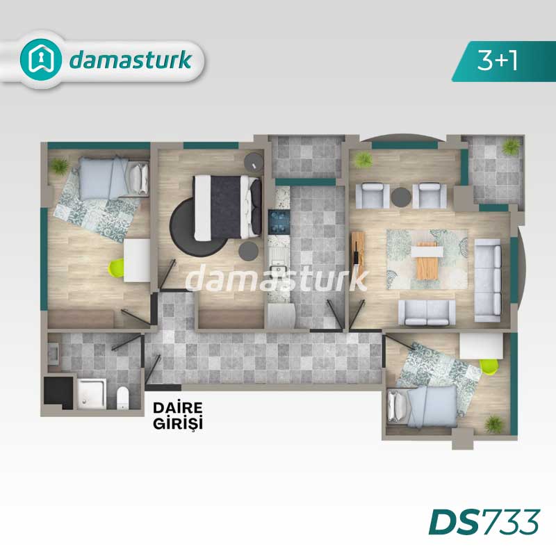 شقق للبيع في إسنيورت - اسطنبول DS733 | داماس تورك العقارية 02