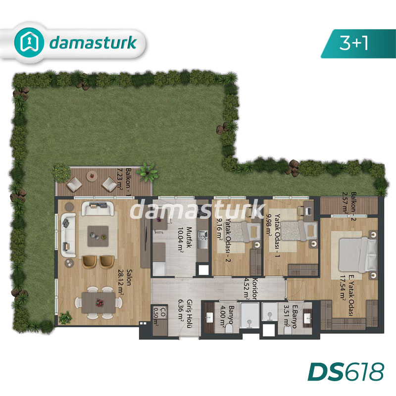 Appartements à vendre à Sancaktepe - Istanbul DS618 | damasturk Immobilier 02