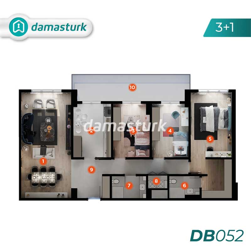 آپارتمان برای فروش در نیلوفر - بورسا DB052 | املاک داماستورک 02