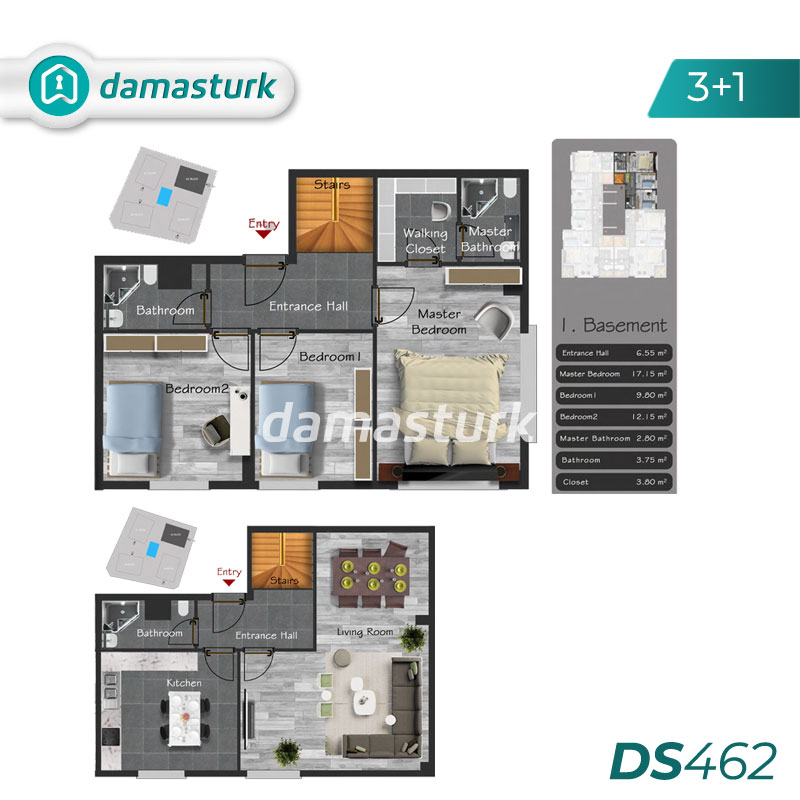 آپارتمان برای فروش در بيليك دوزو - استانبول DS462 | املاک داماستورک 02