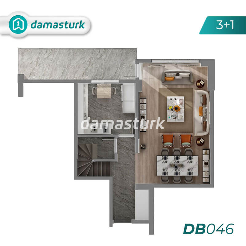 فروش آپارتمان در نيلوفر- بورصا DB046 | املاک داماس تورک 02