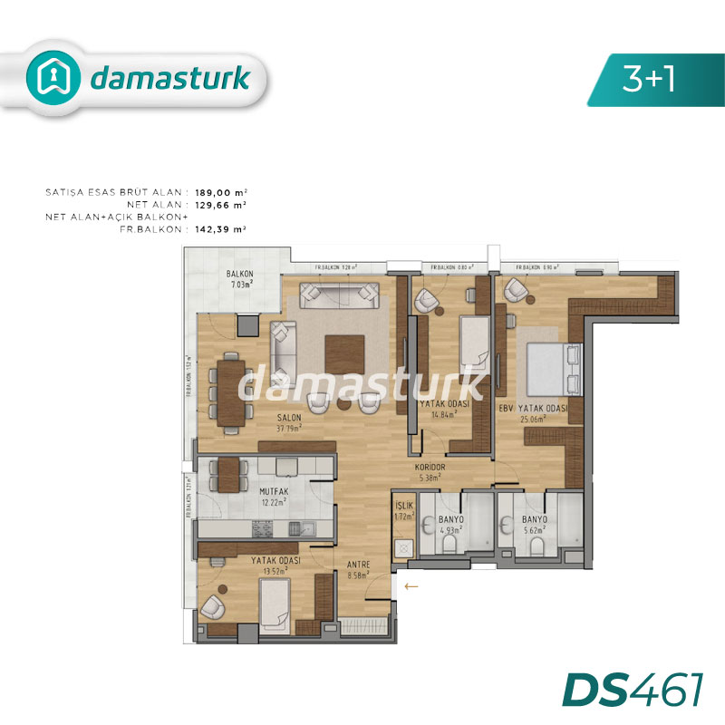 Appartements à vendre à Üsküdar - Istanbul DS461 | damasturk Immobilier 03