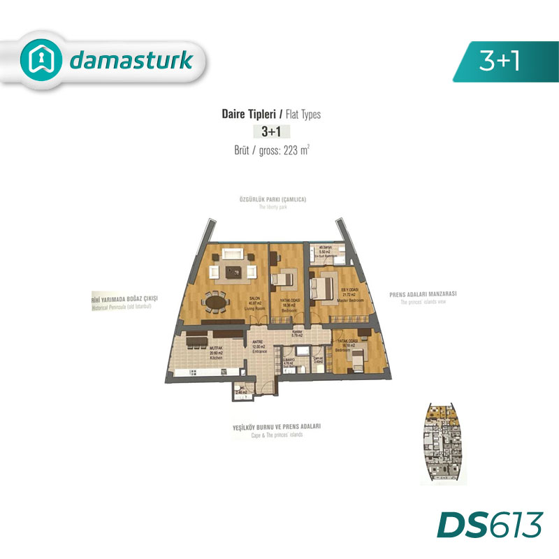 Luxury apartments for sale in Kadıköy - Istanbul DS621 | damasturk Real Estate 02