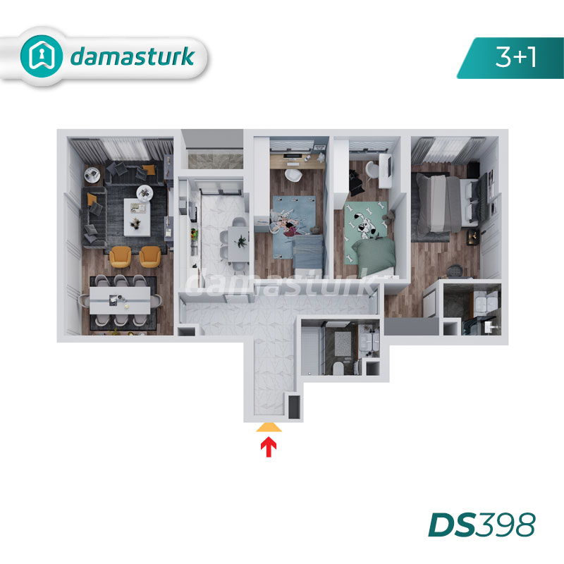 آپارتمان برای فروش در استانبول - Bağcılar DS398 || املاک داماستورک  02