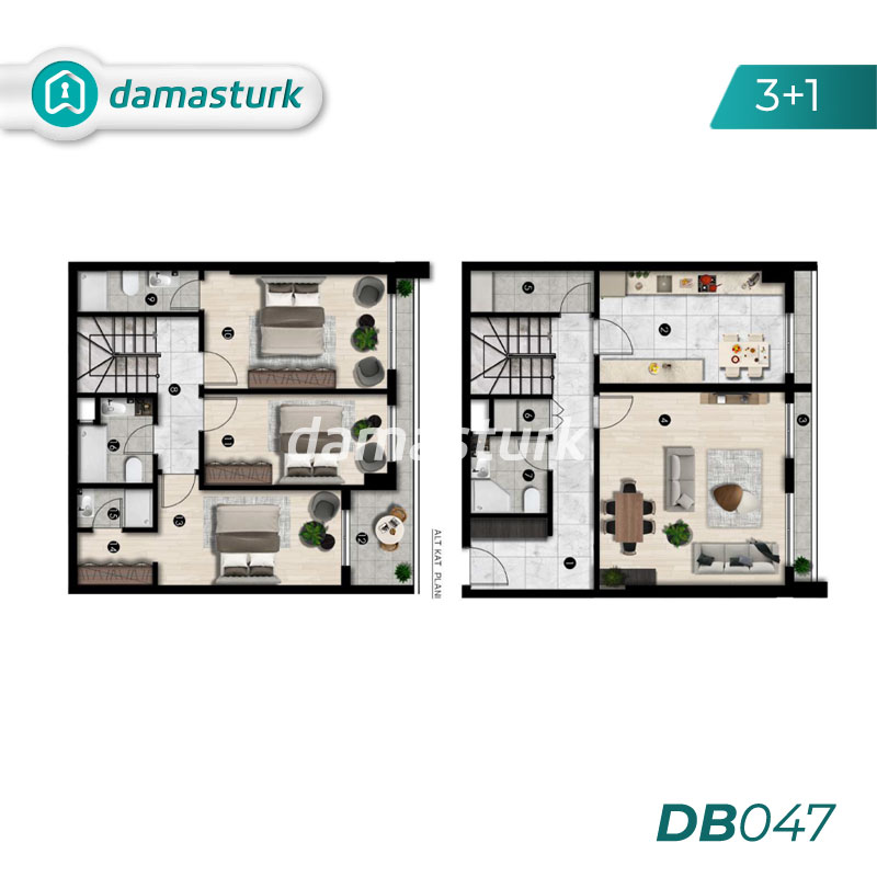 آپارتمان برای فروش در نيلوفر- بورصا DB047 | املاک داماستورک 03