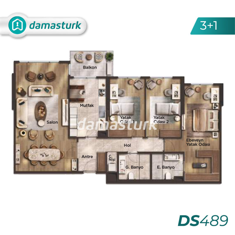 آپارتمان برای فروش در بيليك دوزو - استانبول DS589 | املاک داماستورک  03