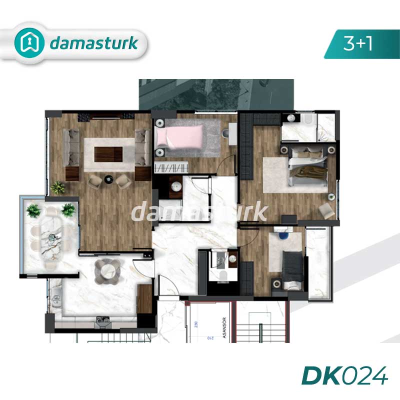 Apartments for sale in Izmit - Kocaeli DK024 | DAMAS TÜRK Real Estate 02