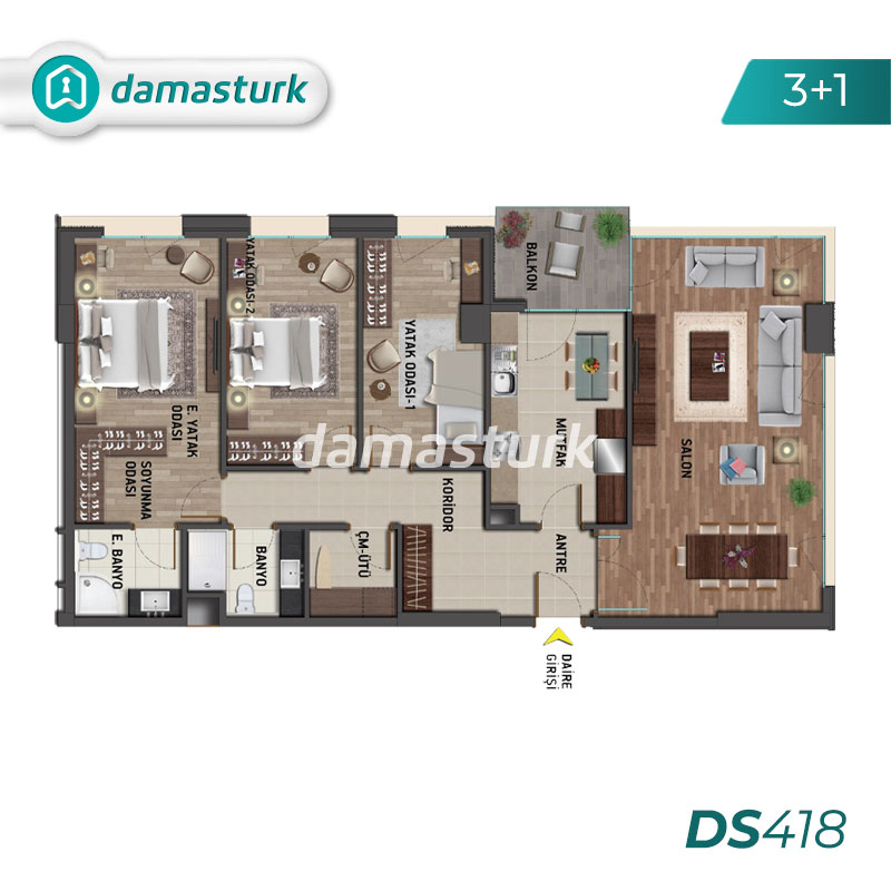 شقق للبيع في كوتشوك شكمجة - اسطنبول  DS418 | داماس تورك العقارية  03