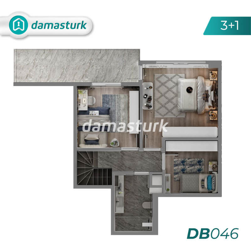 فروش آپارتمان در نيلوفر- بورصا DB046 | املاک داماس تورک 01
