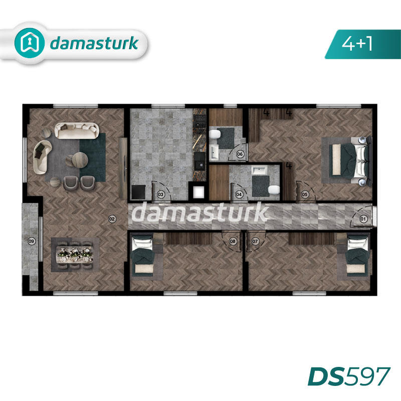 Appartements à vendre à Küçükçekmece - Istanbul DS596 | damasturk Immobilier 02