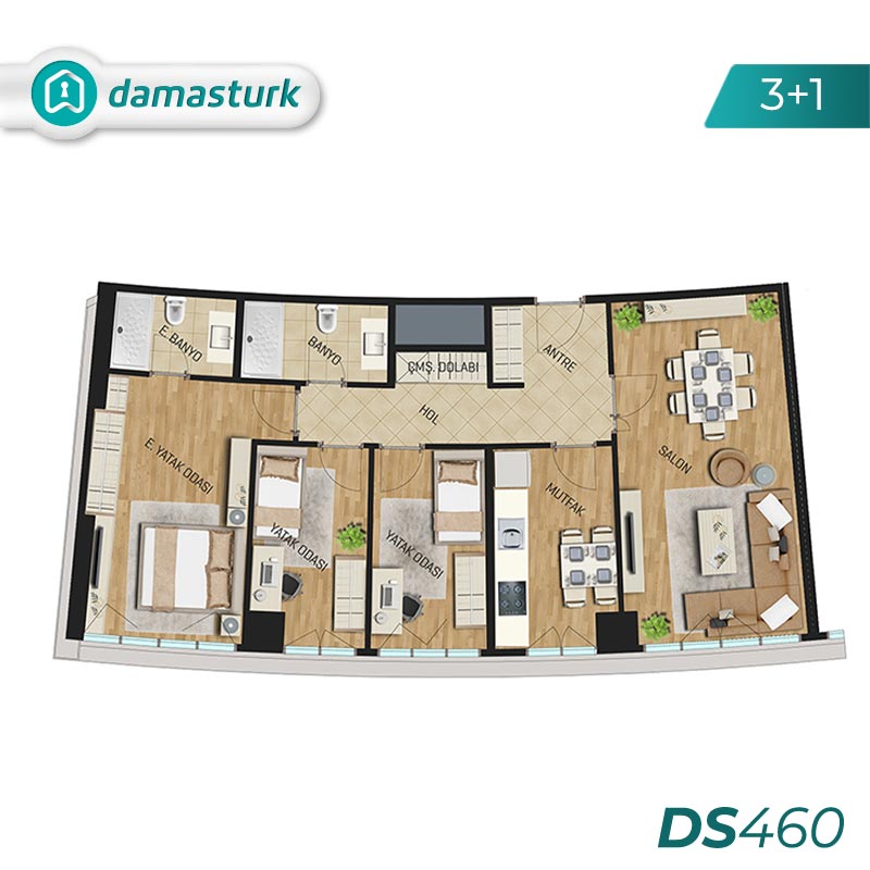 Appartements à vendre à Maltepe - Istanbul DS460 | DAMAS TÜRK Immobilier 03