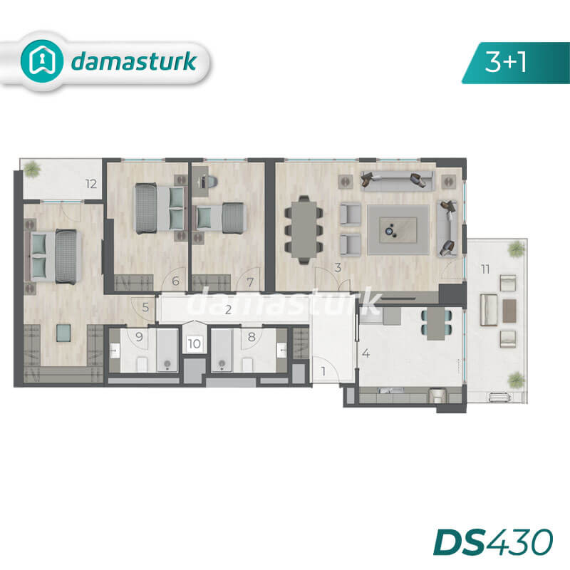 Appartements à vendre à Zeytinburnu - Istanbul DS430 | DAMAS TÜRK Immobilier 03