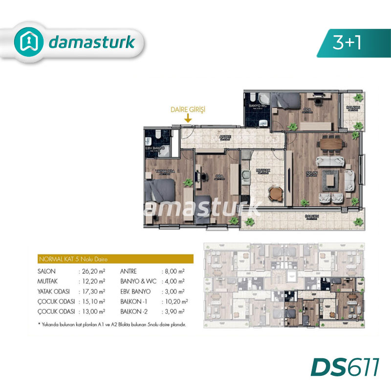 Appartements à vendre à Beylikdüzü - Istanbul DS611 | damasturk Immobilier 02