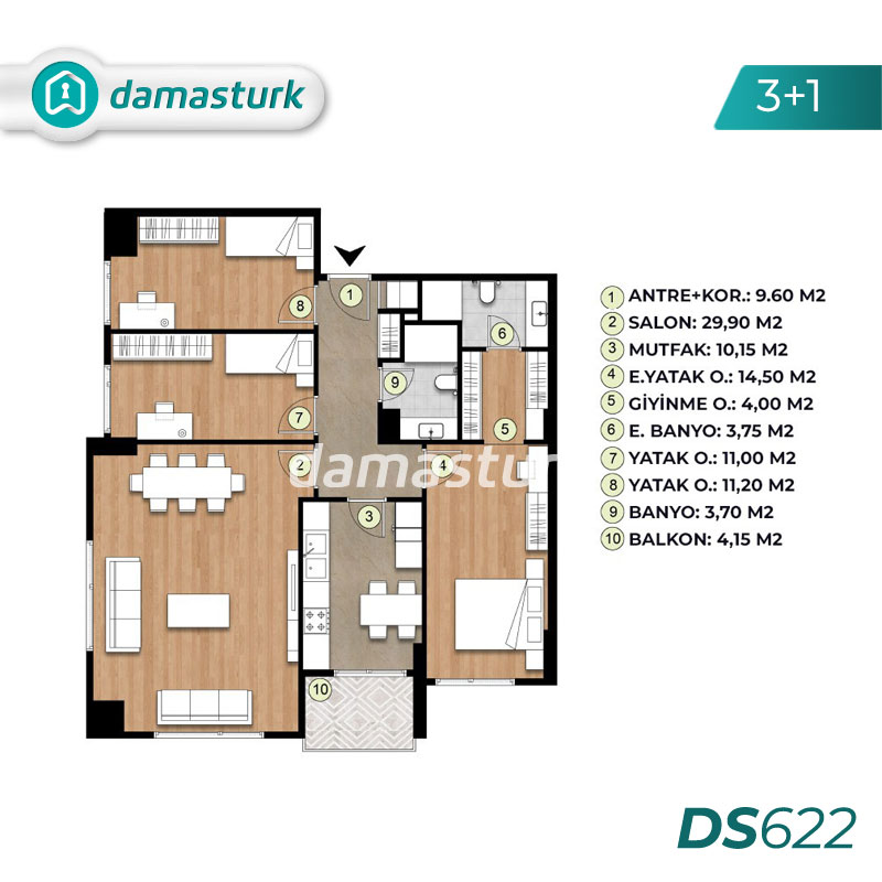 Appartements à vendre à Beylikdüzü - Istanbul DS622 | damasturk Immobilier 02