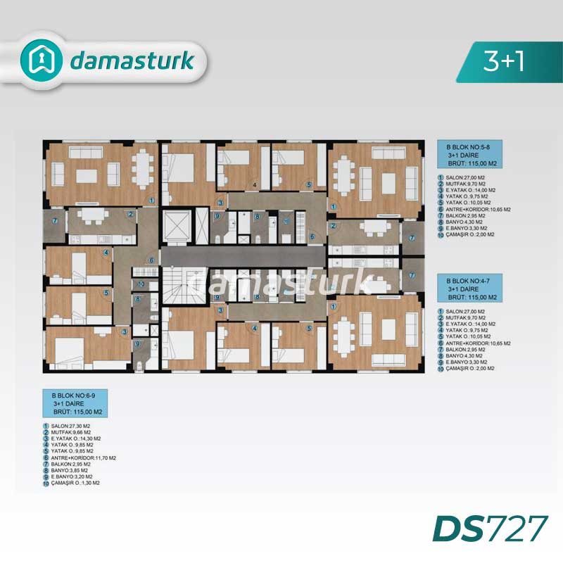 Apartments for sale in Beylikdüzü - Istanbul DS727 | damasturk Real Estate 02