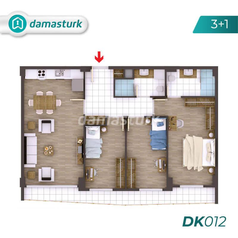 فروش آپارتمان و ویلا در ترکیه - كوجالى - مجتمع DK012 || املاک داماس ترک 03