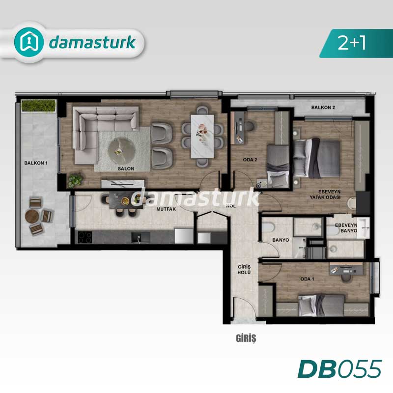 آپارتمان برای فروش در نیلوفر - بورسا DB055 | املاک داماستورک 02