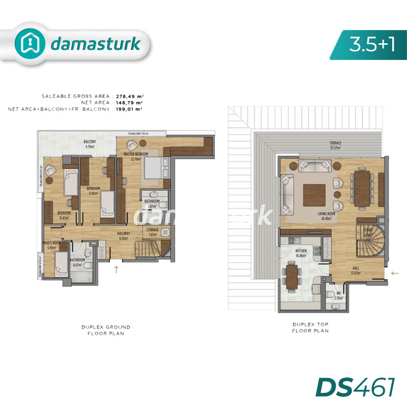 Appartements à vendre à Üsküdar - Istanbul DS461 | damasturk Immobilier 02