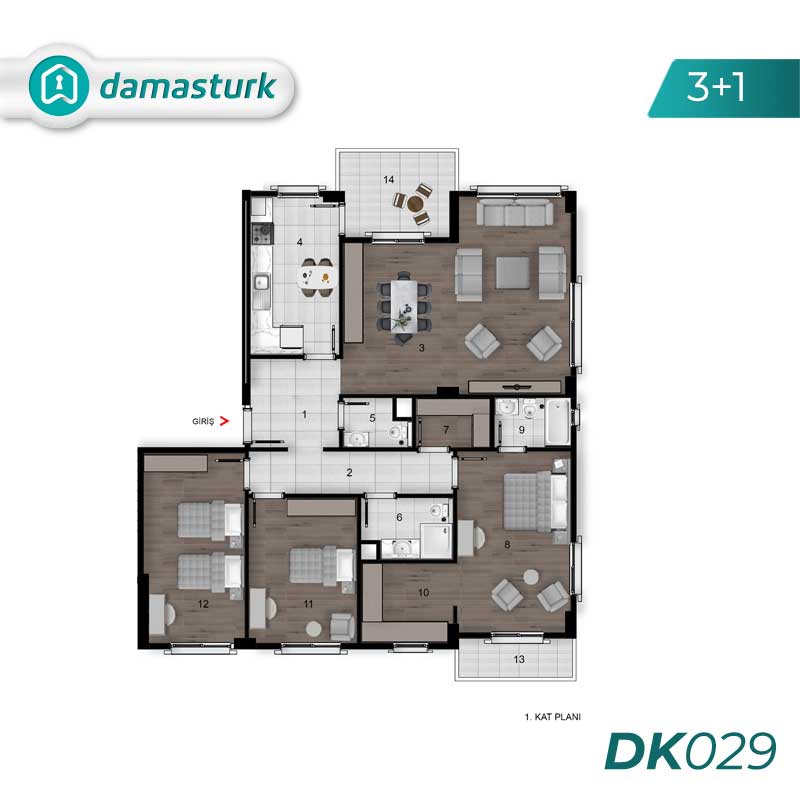 آپارتمان برای فروش در یوواجیک - كوجالى DK029 | املاک داماستورک 02