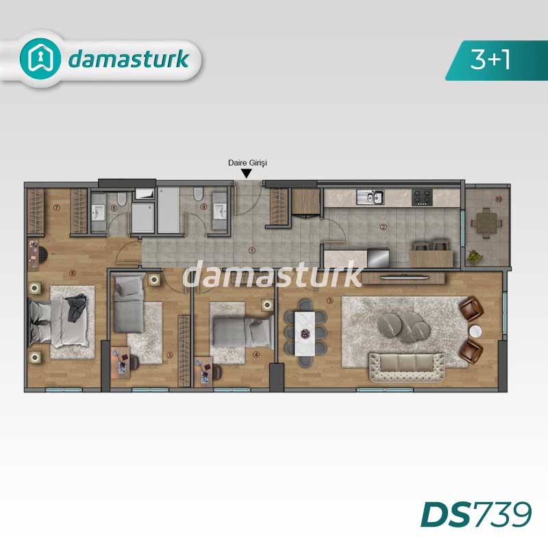 Immobilier à vendre à Bağcılar - Istanbul DS739 | damasturk Immobilier 02