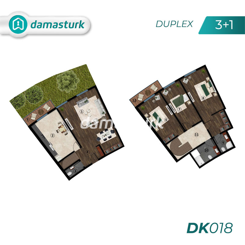 Appartements à vendre à Başiskele - Kocaeli DK018 | DAMAS TÜRK Immobilier 03