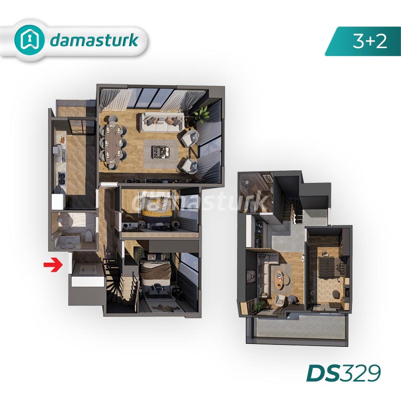 شقق للبيع في تركيا - المجمع  DS329  || شركة داماس تورك العقارية  03