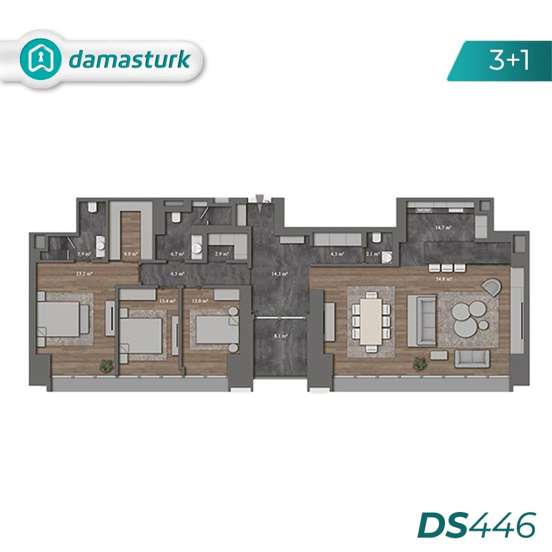 Appartements à vendre à Şişli - Istanbul DS446 | DAMAS TÜRK Immobilier 03