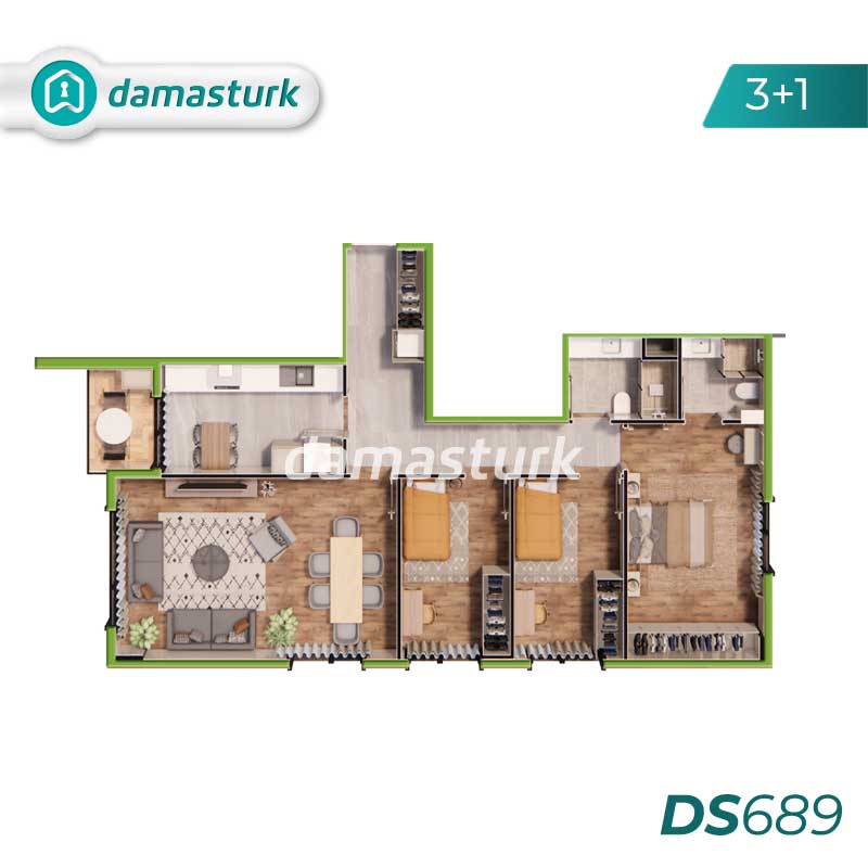 شقق للبيع في كارتال - اسطنبول  DS689 | داماس ترك العقارية 04